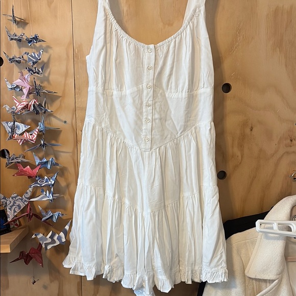 aerie Pants - NWOT Aerie White Button-Front Romper